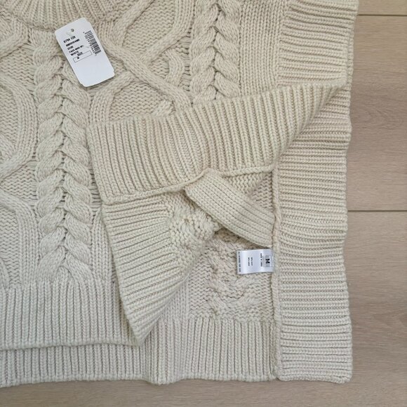 AKNVAS Hales Vest  Cable Knit Sweater Poncho Vest - Picture 3 of 4